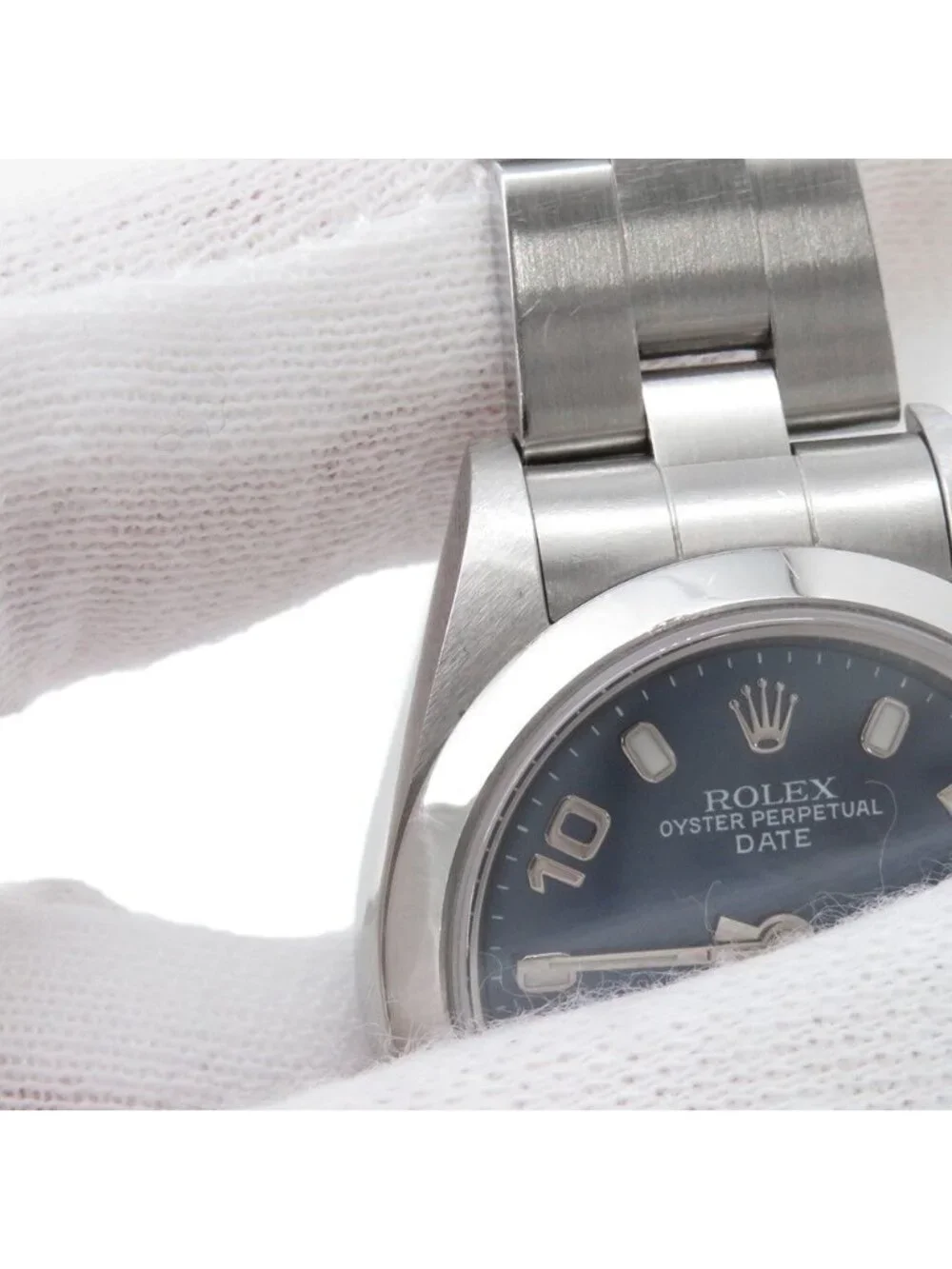 Rolex Oyster Perpetual Date P Number Watch Blue Dial Tobi Arabia